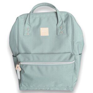 Large BLUE Laptop Backpack - USB Charging Port - Wide Opening - Water Resistant